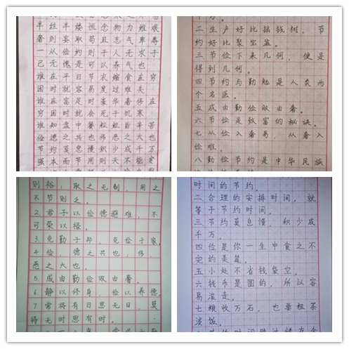信息管理学院举办“厉行节约,反对浪费” 主题书法活动