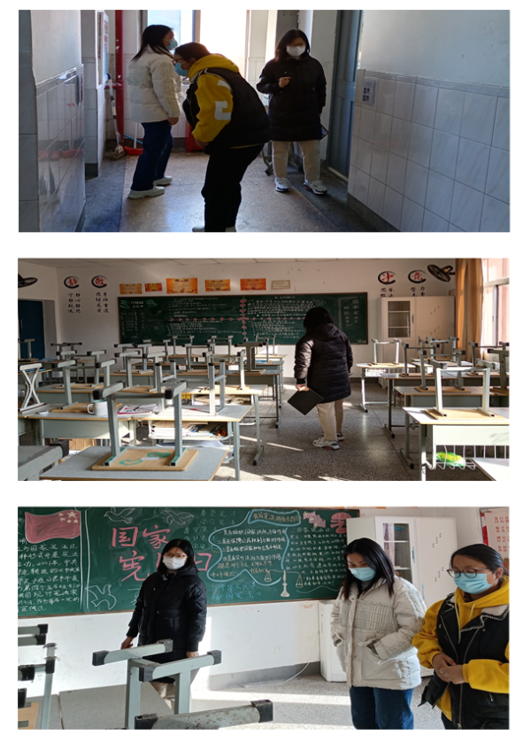 信息管理学院学工办进行期末教室宿舍卫生大检查